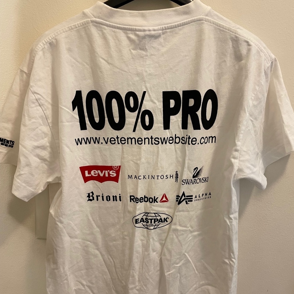 Vetement women xs white 100% pro T-shirt